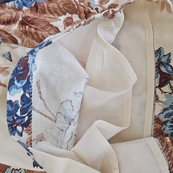 NEW Abercrombie & Fitch A&F Linen-Cotton Tailored Shorts Cream Floral Motif - L - Picture 6 of 8